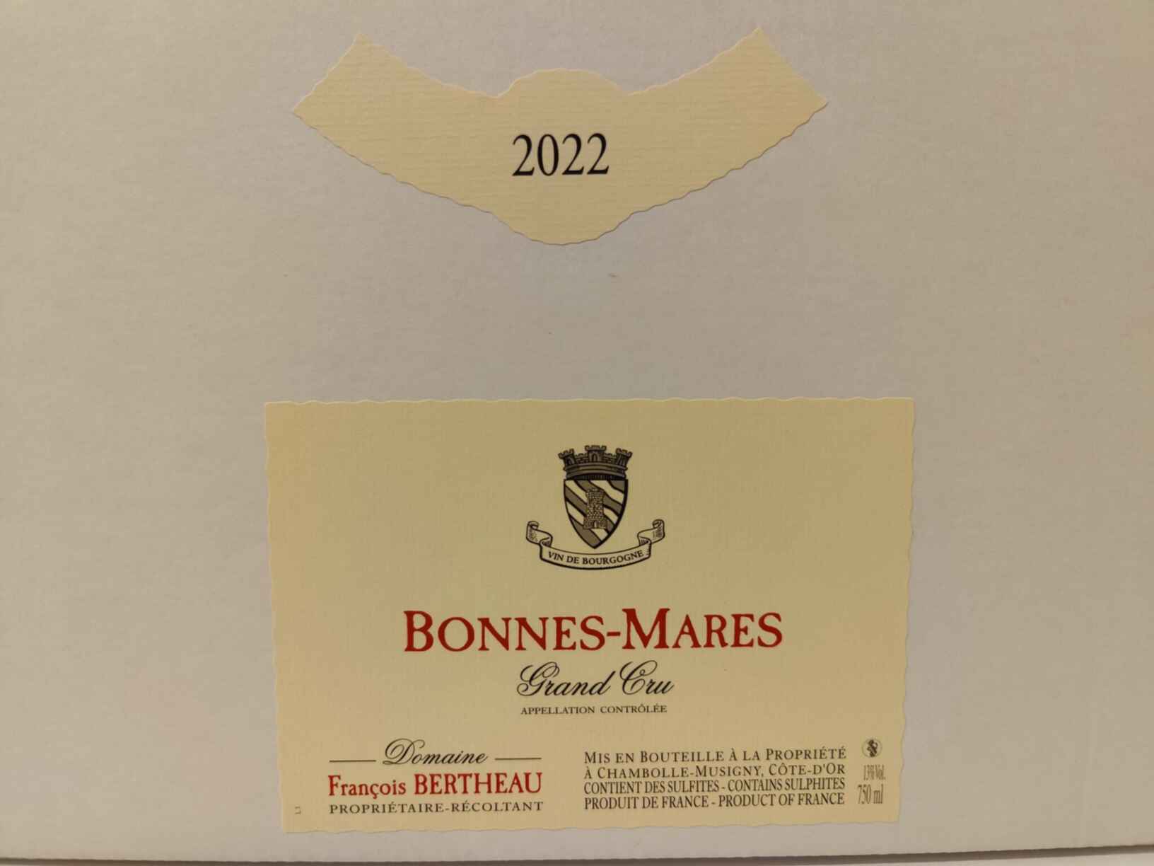 Francois Bertheau Bonnes Mares Grand Cru 2022