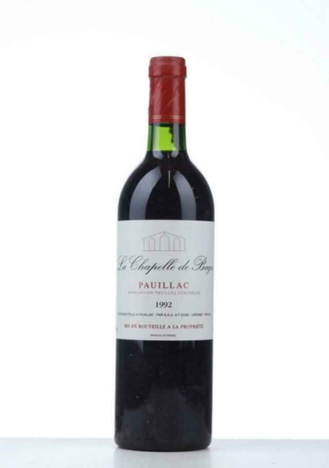 Chateau Haut Bages Liberal La Chapelle De Bages 1992