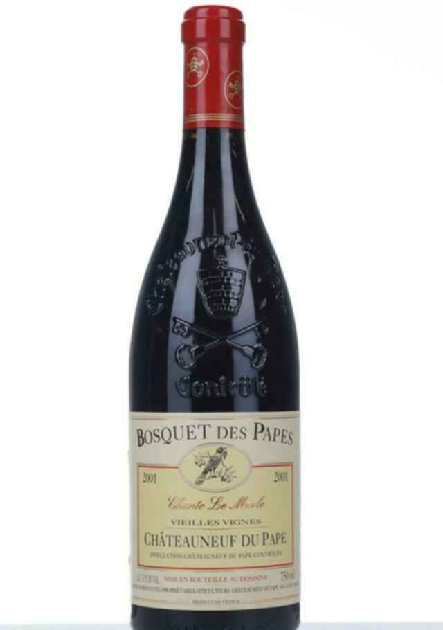 Bosquet Des Papes Chateauneuf Du Pape Cuvee Chante Le Merle Vieilles Vignes 2001