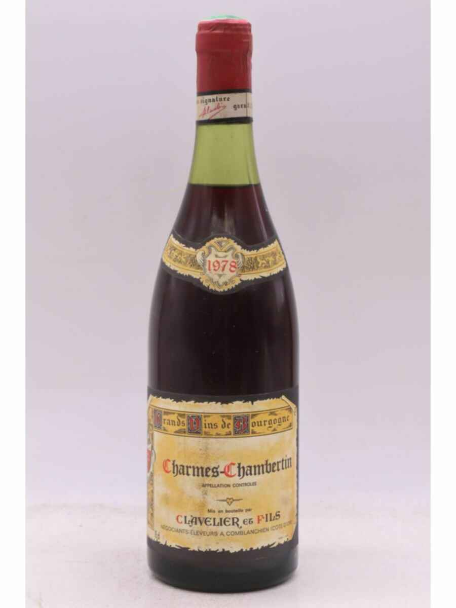 Clavelier Et Fils Charmes Chambertin Grand Cru 1978