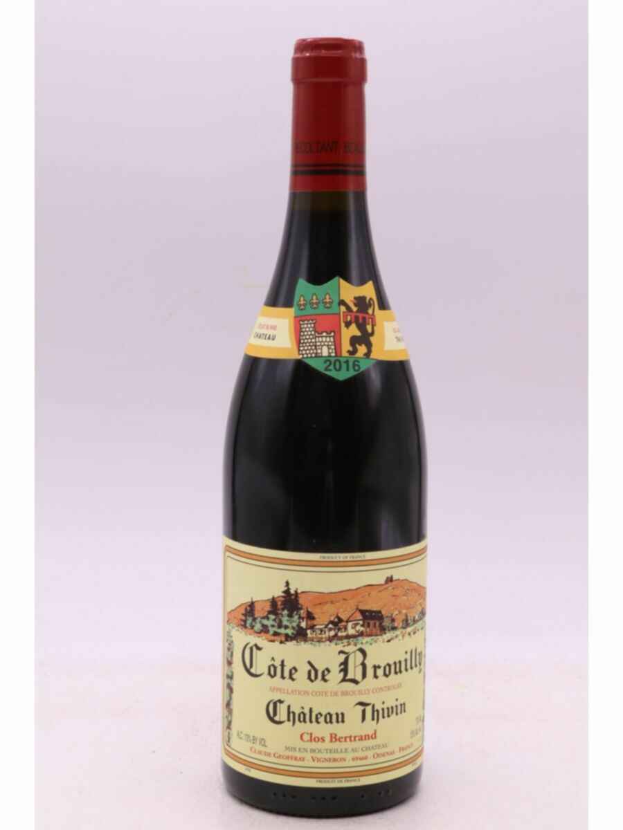 Chateau Thivin Cote De Brouilly Clos Bertrand 2016