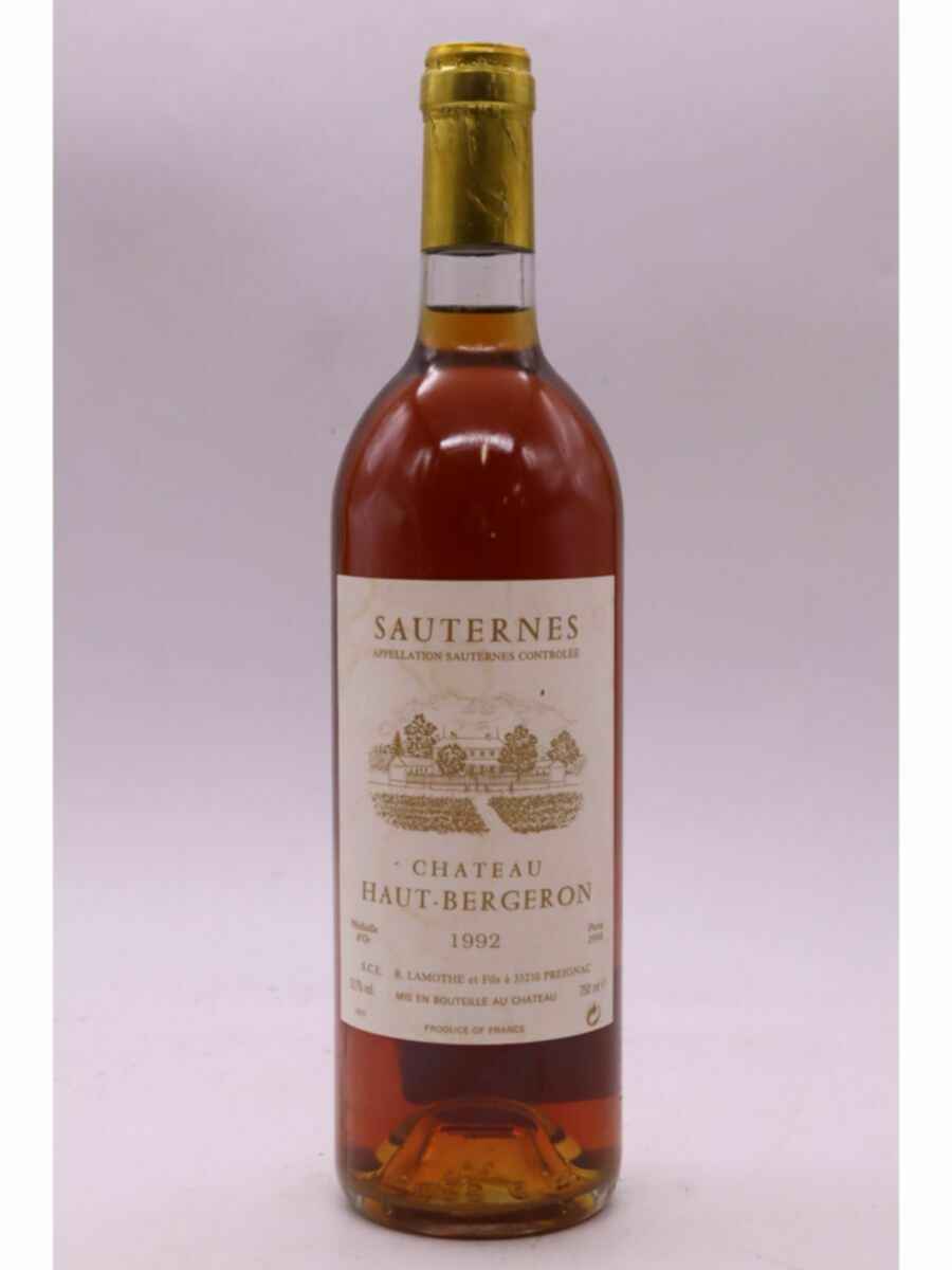 Chateau Haut Bergeron 1992