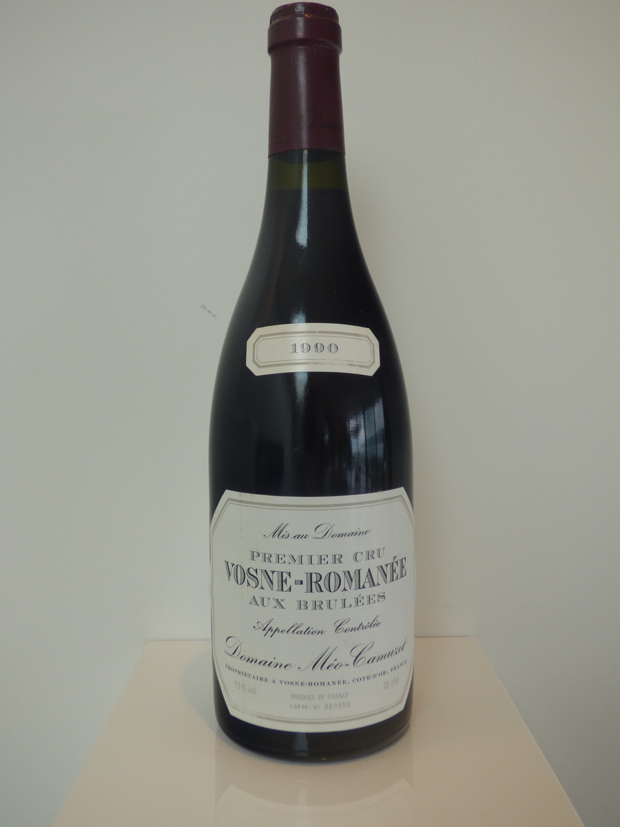 meo camuzet, vosne romanee aux brulees 1990