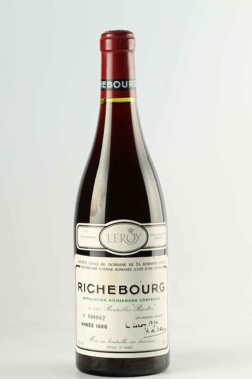 De La Romanee Conti Richebourg Grand Cru 1986