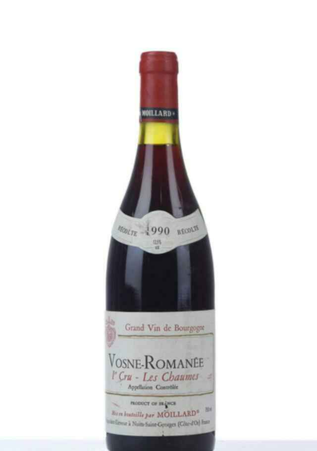 Moillard Vosne Romanee Les Chaumes 1er Cru 1990