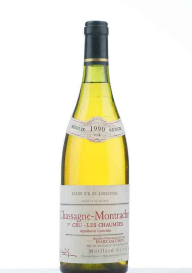 Moillard Grivot Chassagne Montrachet Blanc Les Chaumees 1er Cru 1990