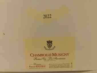 François Bertheau Chambolle Musigny Les Amoureuses 1er Cru 2022