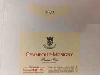 Francois Bertheau Chambolle Musigny 1er Cru 2022